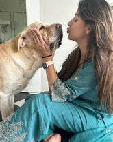 Women's Viscose chanderi Embroidered Straight Kurta Pant With Dupatta-ME60 Pine Green KPD